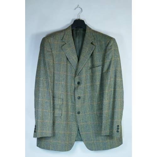 125 - A men's 'DAKS' check jacket in size 44R. A men's 'DAKS' navy blazer/jacket with gold buttons, size 4... 