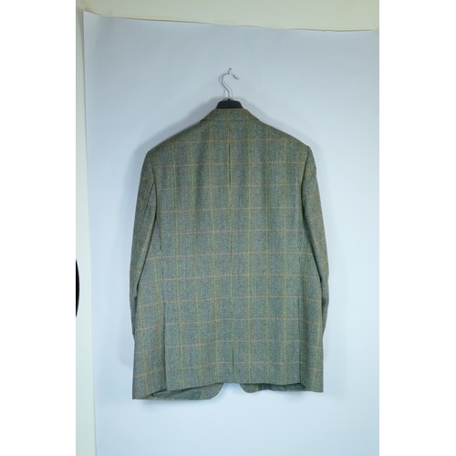 125 - A men's 'DAKS' check jacket in size 44R. A men's 'DAKS' navy blazer/jacket with gold buttons, size 4... 