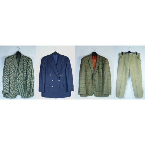 125 - A men's 'DAKS' check jacket in size 44R. A men's 'DAKS' navy blazer/jacket with gold buttons, size 4... 