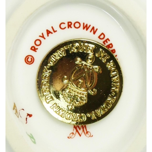 202 - Three Royal Crown Derby paperweights, to include Cromer Crab, 8cm x 12cm, gold stopper, boxed with c... 