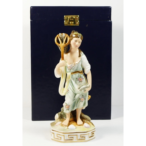 203 - A Royal Crown Derby figure, The Elements Water, limited edition No 17 of 25, signed on base by artis... 