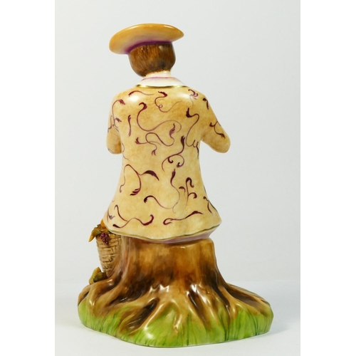 204 - A Royal Crown Derby figure, Fruit Seller, limited edition No 16 of 25, signed on base by artist M.Pe... 