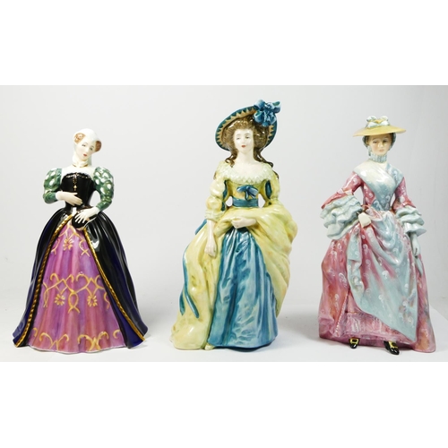 214 - Three Royal Doulton ceramic figures, to include Mary Queen Of Scots, Queens Of The Realm collection,... 