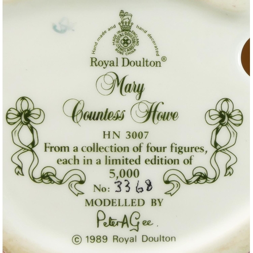 214 - Three Royal Doulton ceramic figures, to include Mary Queen Of Scots, Queens Of The Realm collection,... 