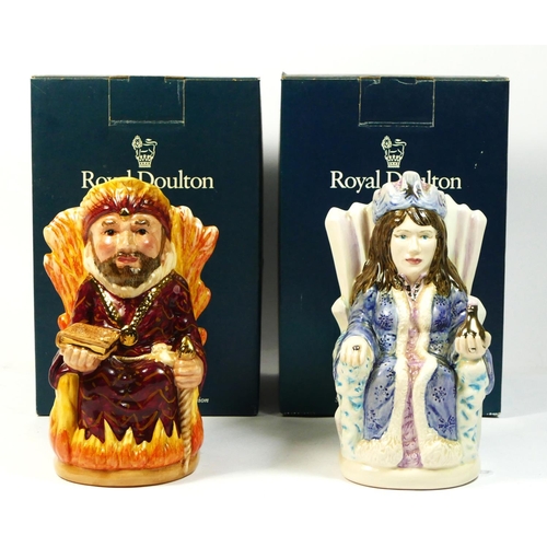 215 - Two Royal Doulton toby jugs, to include The Fire King, stamped D.7070, limited edition No 144 of 150... 