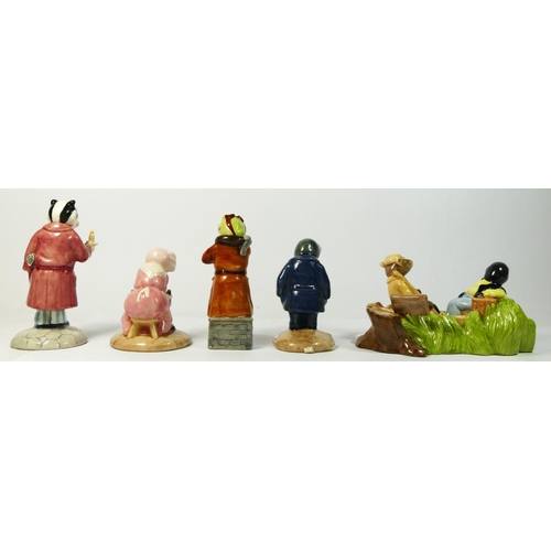 216 - Five John Beswick ceramic figures, from The Wind In The Willows collection, to include On The River,... 