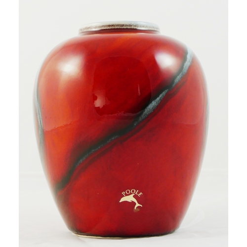 223 - A Poole Pottery baluster vase, Living Glaze, 16cm tall