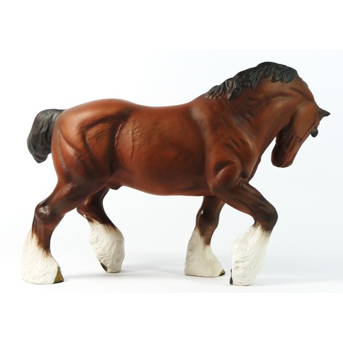 229 - A Beswick ceramic figure of a Horse on trot, signed P on two of the four feet, 31cm x 20cm x 9cm