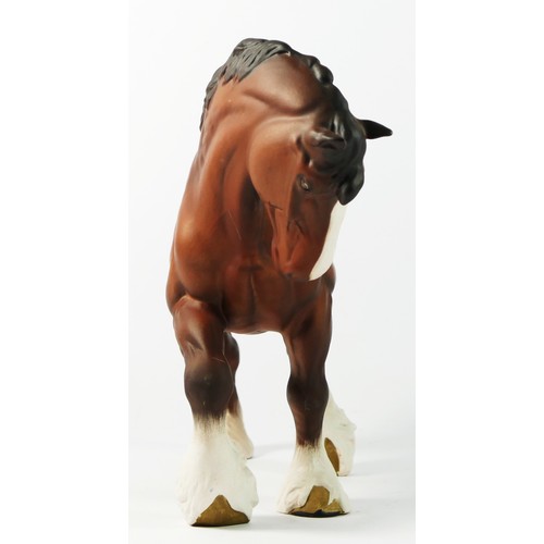 229 - A Beswick ceramic figure of a Horse on trot, signed P on two of the four feet, 31cm x 20cm x 9cm