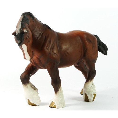 229 - A Beswick ceramic figure of a Horse on trot, signed P on two of the four feet, 31cm x 20cm x 9cm