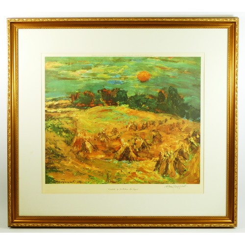 332 - Sir William MacTaggart, (1903-1981), Cornfields, limited edition print, signed in pencil, Fine Arts ... 