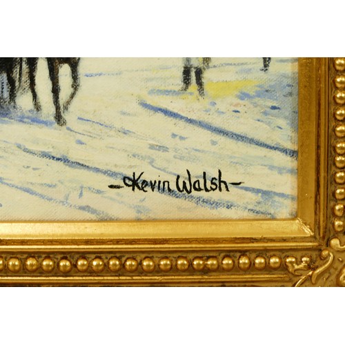 345 - Kevin Walsh (b.1950), Ludgate Hill, oil on canvas, signed lower right, 39.5 x 29.5cm, A.R.R.