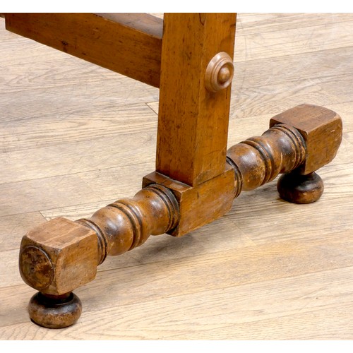 381 - A Victorian mahogany and cane work cradle, of traditional form, raised on turned supports.
L94, H118... 