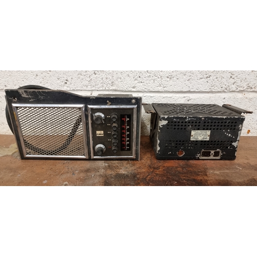 63 - An HMV Smiths Radiomobile 4220 car radio and amplifier, as fitted to a Rover P4.