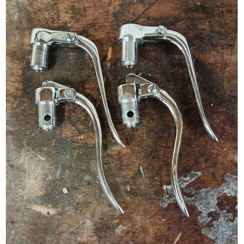 127 - Two pairs of nickel plated brake levers