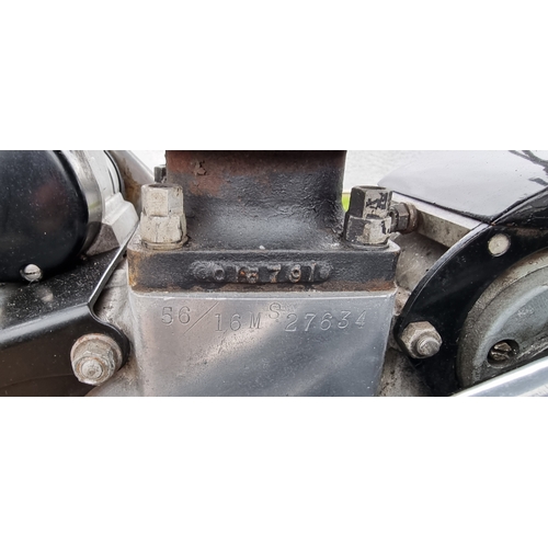 270 - 1955 AJS 16MS, 349cc. Registration number OOU 249. Frame number painted over. Engine number 56/16MS/... 