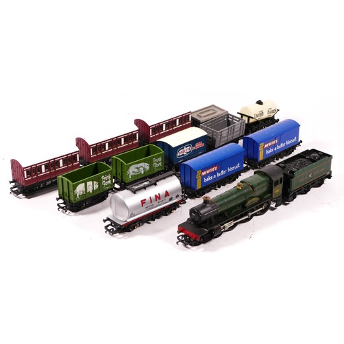 68 - A Hornby OO gauge loco and tender, Albert Hall, 4983, in G.W.R green livery together with an eleven ... 