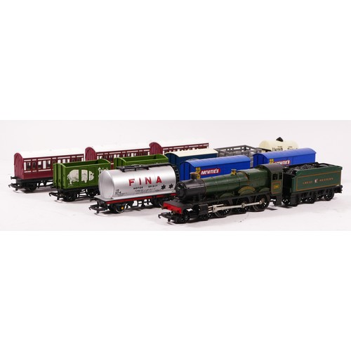 68 - A Hornby OO gauge loco and tender, Albert Hall, 4983, in G.W.R green livery together with an eleven ... 