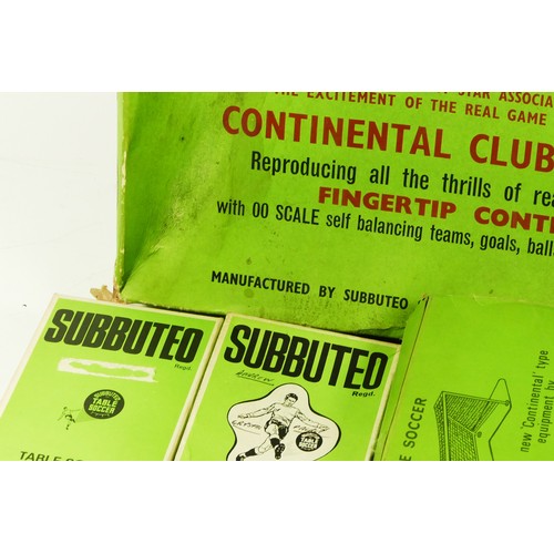 73 - A Subbuteo soccer table club edition (incomplete) C.1970’s, together with two new continental type e... 