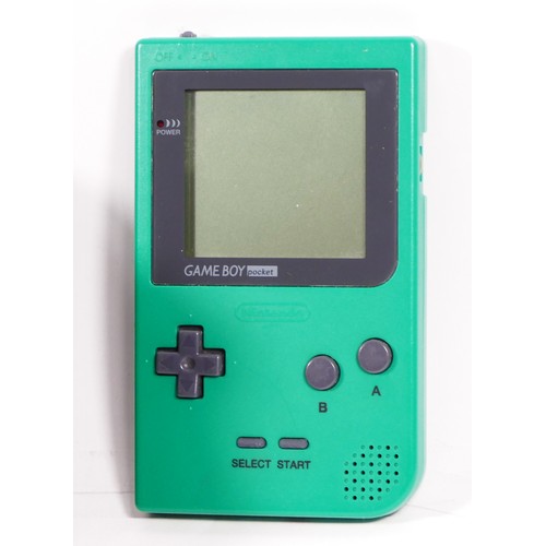 110 - A Nintendo Game Boy Pocket, in green colourway, model No MGB-001 (serial No MH15338247), together wi... 