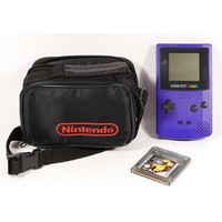 A Nintendo Game Boy Color, in purple/grape colourway, model No CGB 