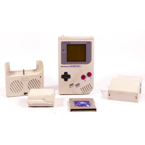 113 - A Nintendo Game Boy, model No DMG-01 (serial No G19740910), together with a Memorex carry case, with... 