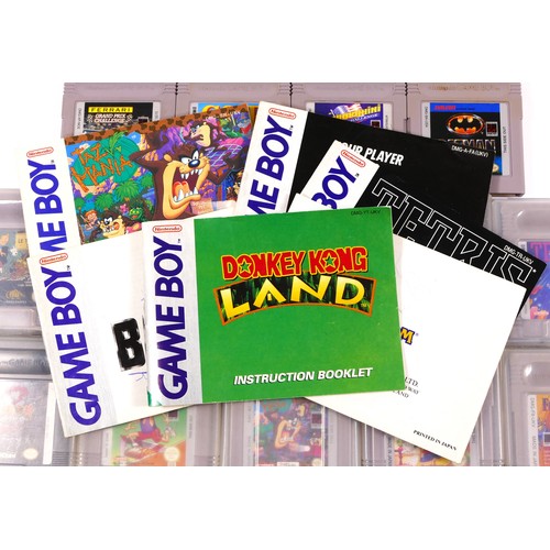 120 - Fourteen Nintendo Game Boy Games, loose, to include Taz Maina (with manual), Batman (with manual), T... 