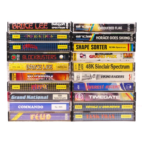 132 - Twenty cassettes for the ZX Spectrum, to include Viking Raiders, Stonkers, Nigel Mansell’s Grand Pri... 