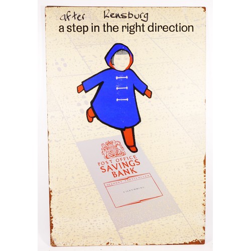 168 - A Post Office Savings Bank advertising poster mounted on hardboard, 50 x 76