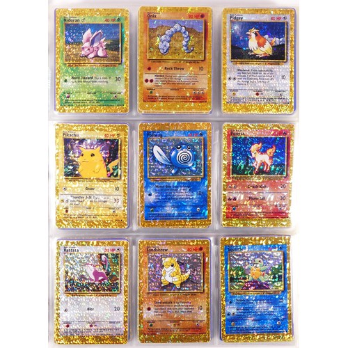 239 - A album of approximately 400 Pokémon and Digimon mini Holographic sticker cards, including Pokémon m... 