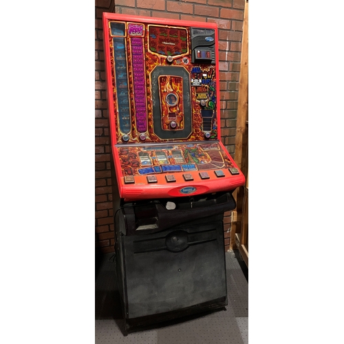 245 - A Barcrest Games electronic fruit machine, All Fired Up (serial No B3419), with a £5 jackpot, cabine... 