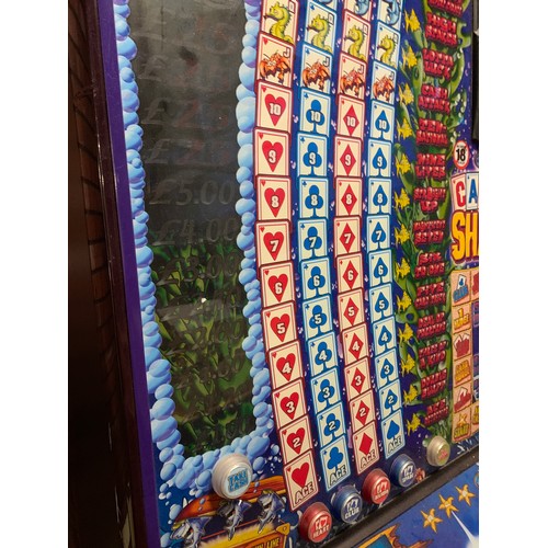 246 - A Vivid electronic fruit machine, Card Shark, with a £25 jackpot, cabinet size 68cm x 179cm x 66cm, ... 