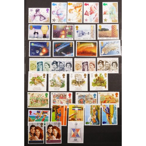 291 - A collection of mint stamps, presented over three albums, mostly British, including themes related t... 