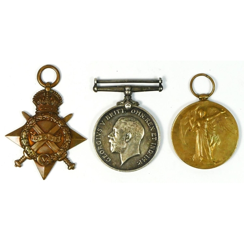 301 - WWI group of three 1914-15 Star, Victory and War, awarded to 9601, Pte J.H. Williams, South Wales Bo... 