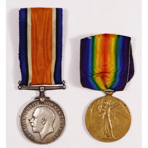 300 - WWI pair, Victory and War, awarded to 88381 Pte W.H. Wallace, R.A.M.C.