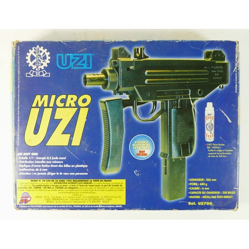 338 - A Micro Uzi air soft gun, 1:1 scale, original box