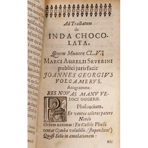 279 - Book. Chocolate. Colmenero de Ledesma, Antonio. Chocolata Inda. Opusculum de qualitate et natura cho... 