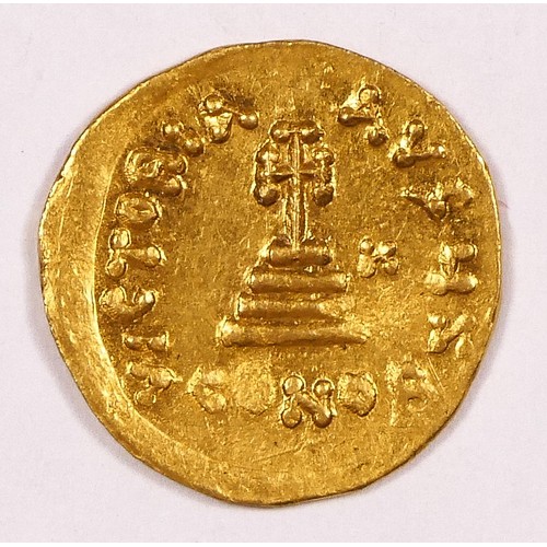 374 - Heraclius (610-641) and Heraclius Constantine, gold Solidus, Constantinople, 4.4gm