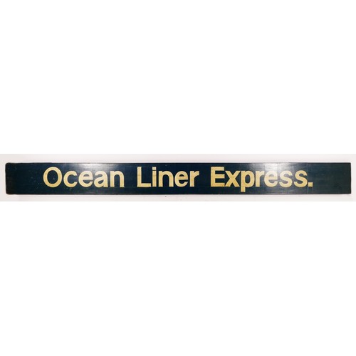 257 - A singled sided hand painted wooden sign, Ocean Liner Express, 138cm long