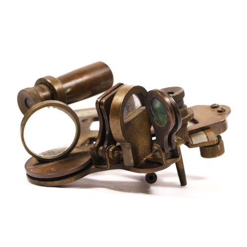 258 - A miniature sextant, brass, stamped with 1894 Stanley Sextant London