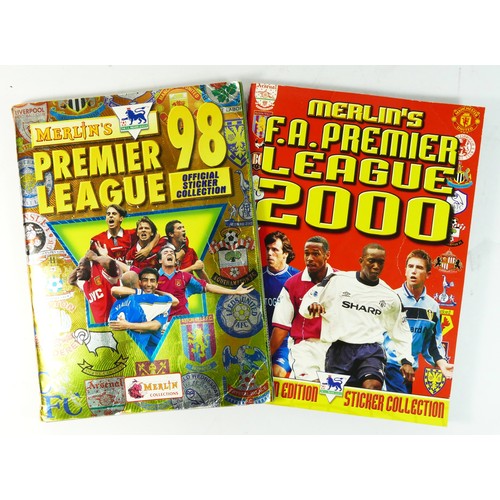 265 - A Merlin's Premier League 98 sticker album, complete, together with a Merlin's F.A. Premier League 2... 