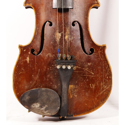 232 - A violin, labelled internally 