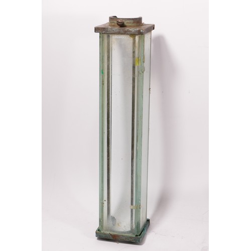 244 - Ten three sided glass water valve viewing window, with toughened glass, some by Dewrance of London, ... 