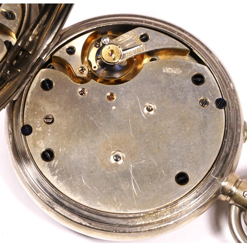 104 - D. Crichton, a Goliath watch with plain easel case, Birmingham 1903, 11.5 x 10cm, watch in working o... 