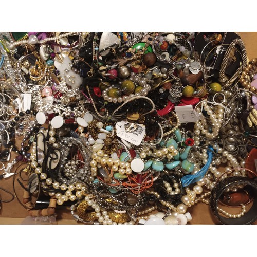 122 - A collection of costume jewellery, approx 10kg in weight.
