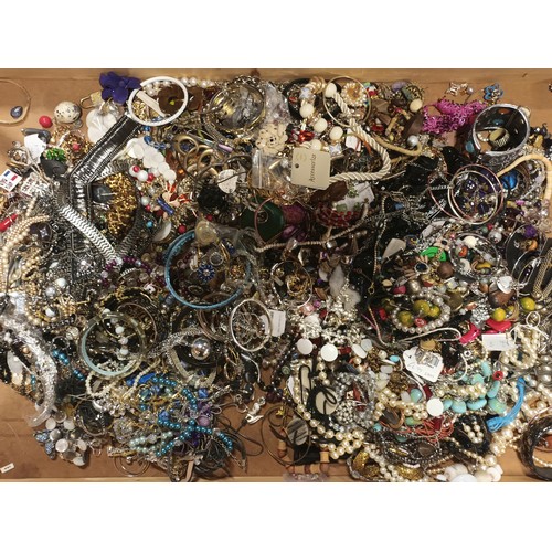 122 - A collection of costume jewellery, approx 10kg in weight.