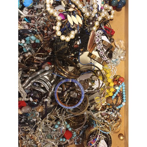 123 - A collection of costume jewellery, approx 10kg in weight.