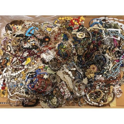124 - A collection of costume jewellery, approx 10kg in weight.