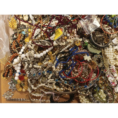 124 - A collection of costume jewellery, approx 10kg in weight.