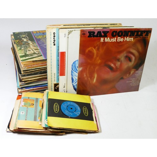 66 - A collection of vinyl LPs and 45s records, primarily pop from the 1950s/60s.